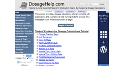 Desktop Screenshot of dosagehelp.com